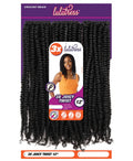 Sensationnel Lulutress 3X Juicy Twist Crochet Braiding Hair, 1B Off Black, 12 in