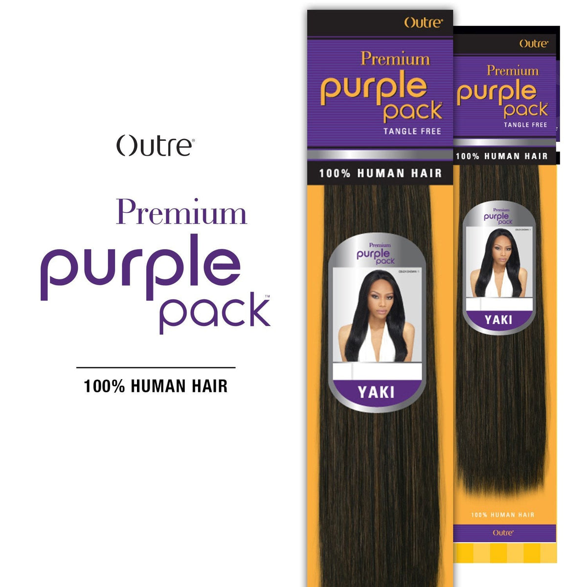 Outre Premium Purple Pack Yaki Hair Extensions 10''-12''
