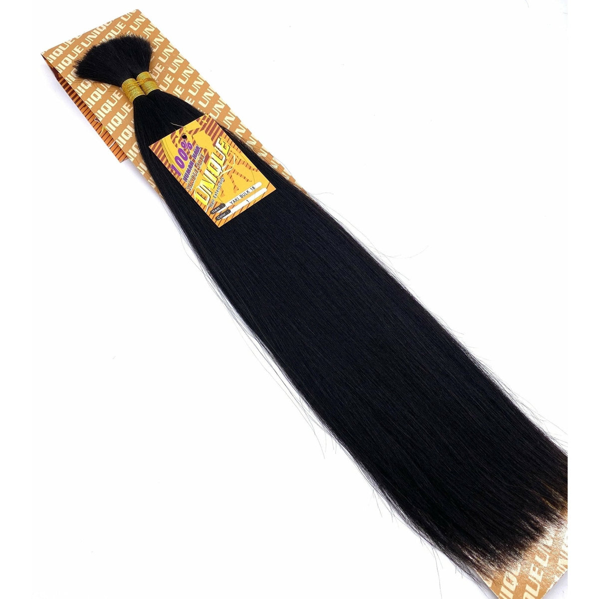 Unique's Yaki Bulk 100% Human Hair 16" Hair Extensions, New With Tags