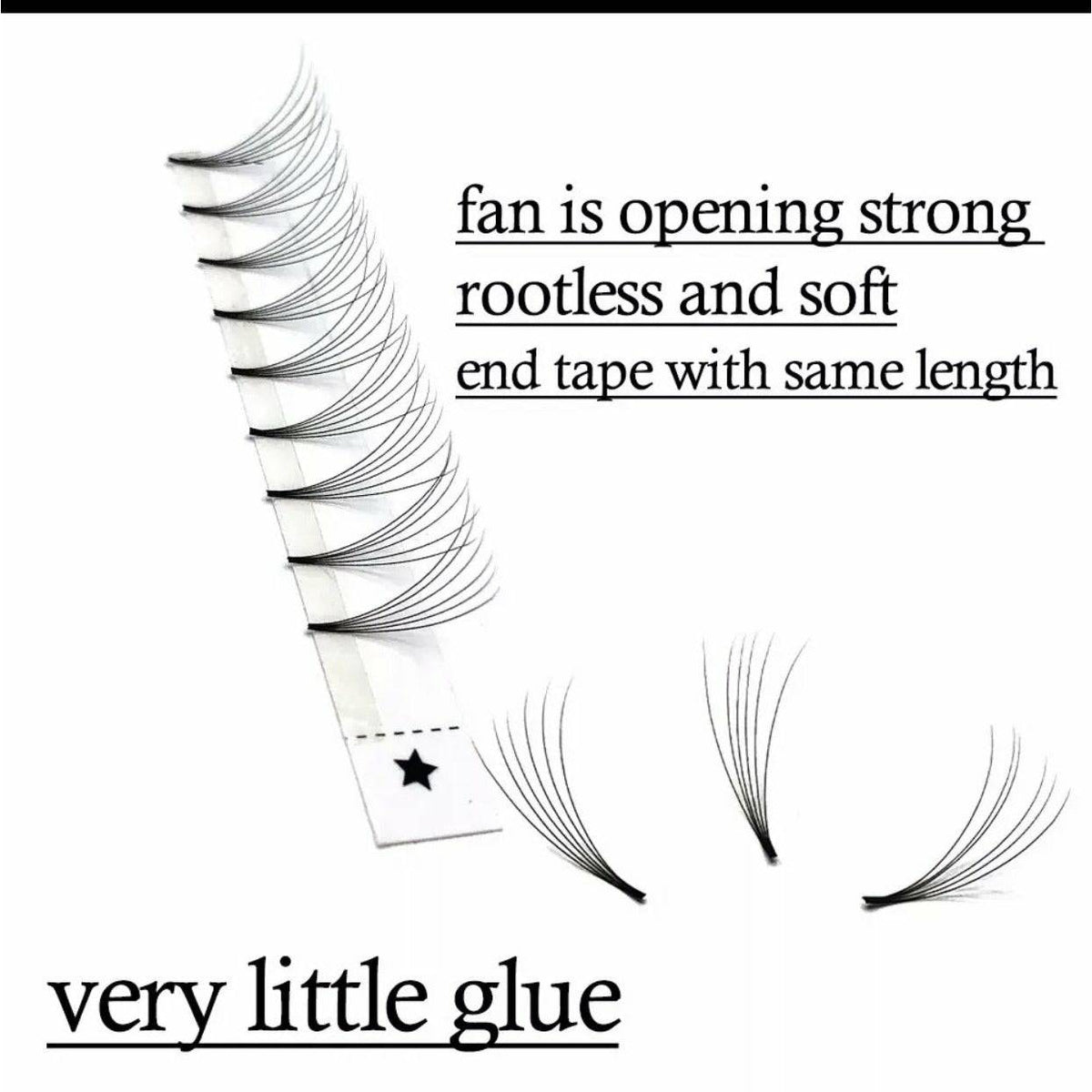 VIP Eyelashes Pre Fanned Lash Extensions 12 Lines 6D Curl - Choose Size